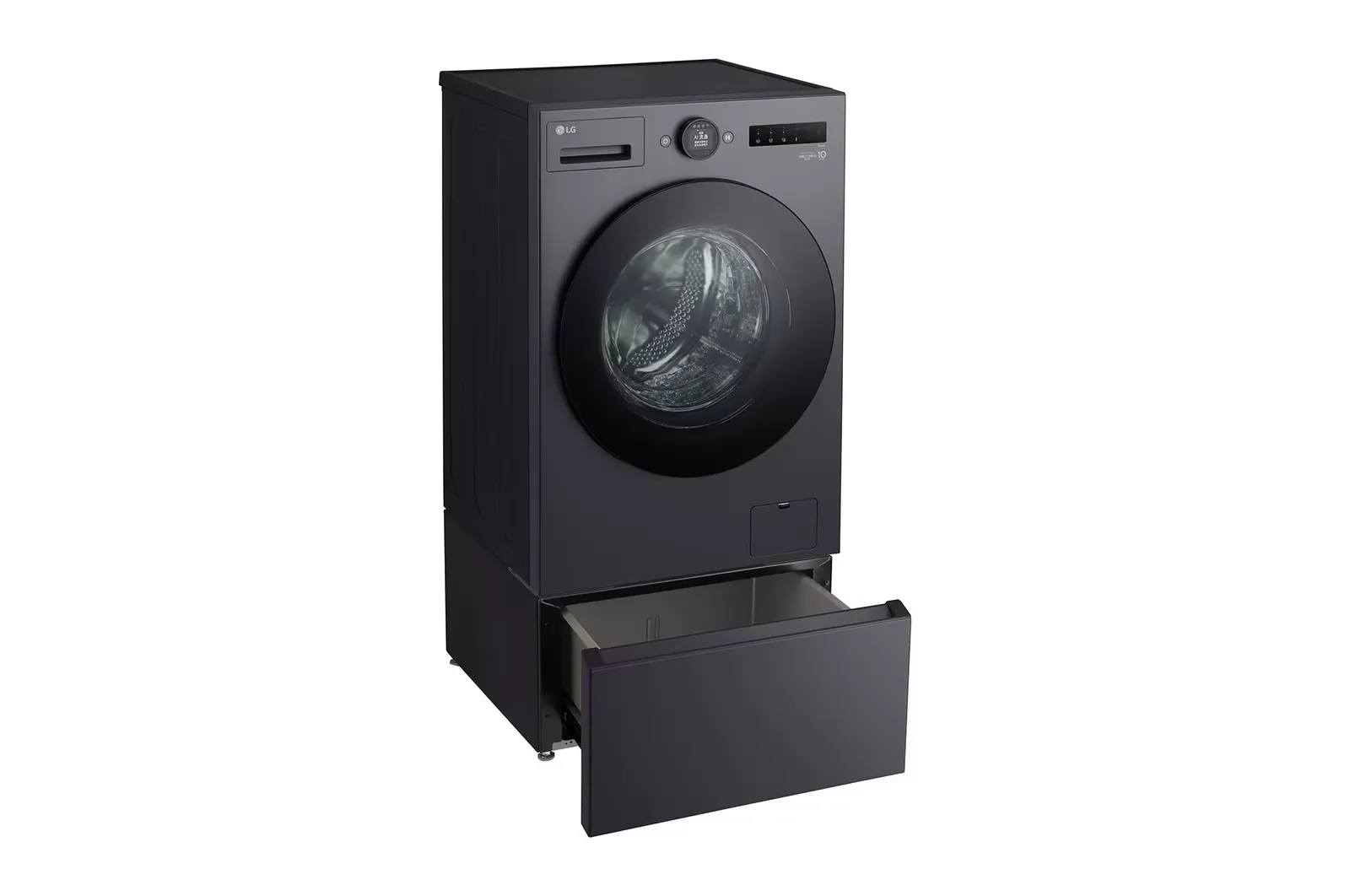 LG AI DD™蒸氣滾筒洗衣機 (蒸洗脫烘)｜15公斤洗衣容量+抽屜櫃 (夜墨灰)