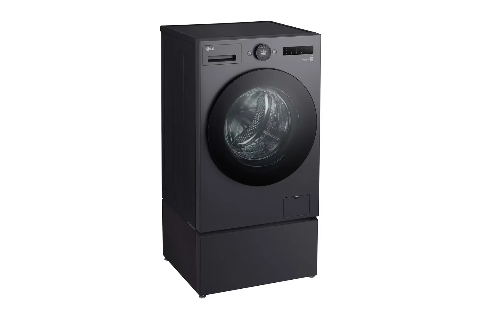LG AI DD™蒸氣滾筒洗衣機 (蒸洗脫烘)｜15公斤洗衣容量+抽屜櫃 (夜墨灰)