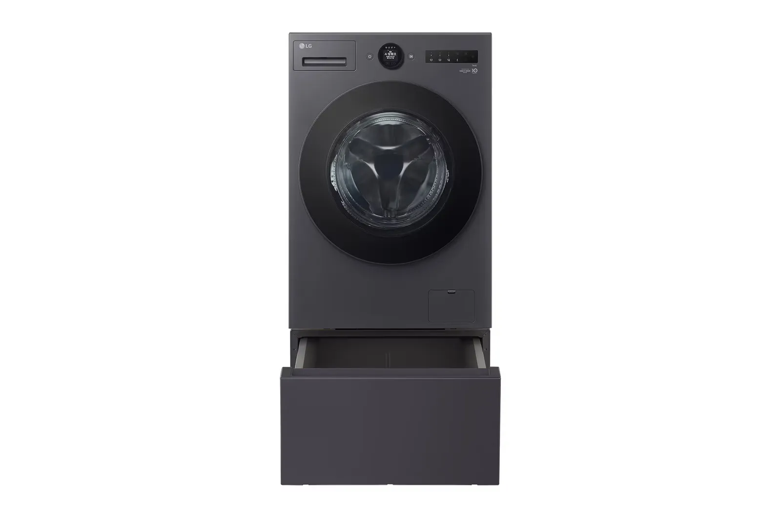 LG AI DD™蒸氣滾筒洗衣機 (蒸洗脫烘)｜15公斤洗衣容量+抽屜櫃 (夜墨灰)