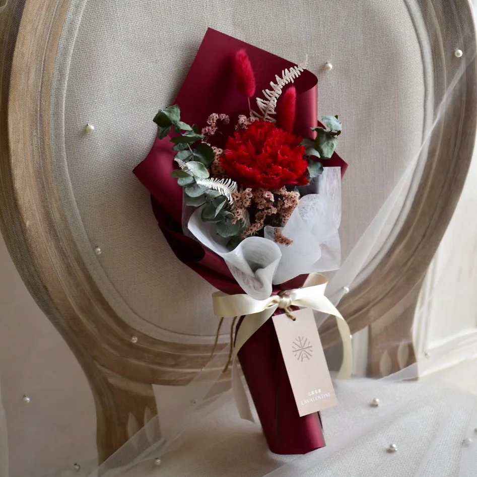 單朵永生康乃馨花束