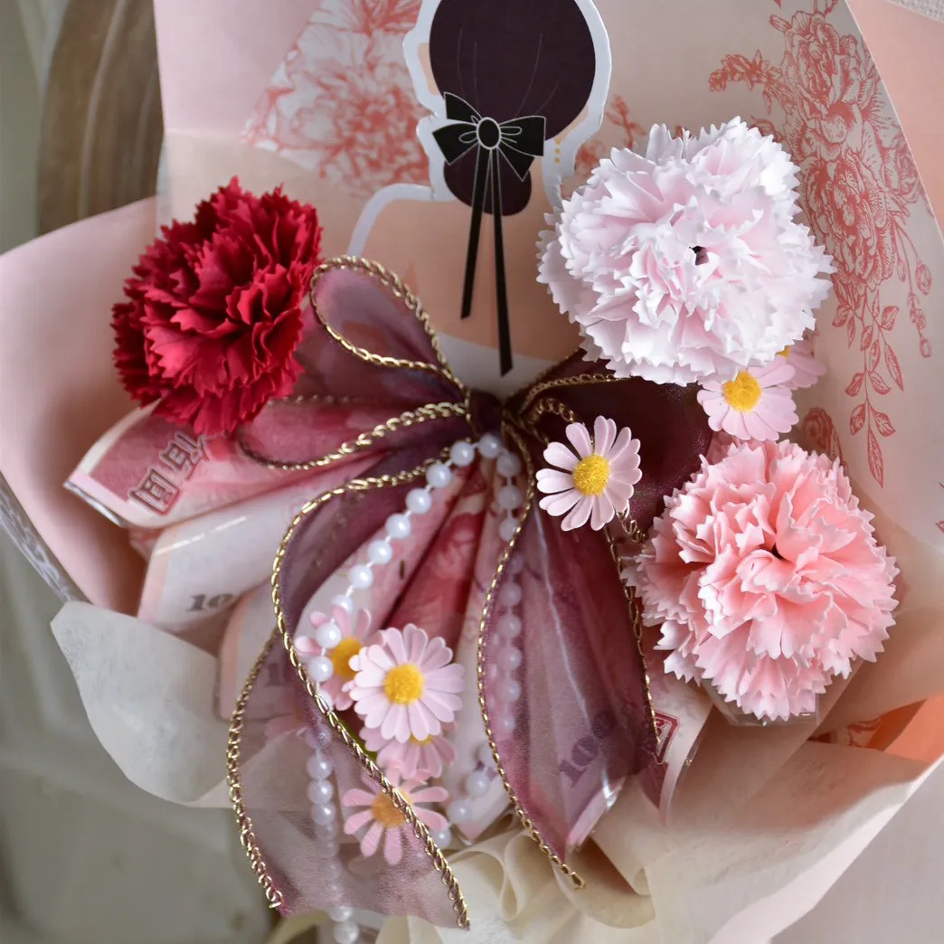 媽咪的發財裙香皂花束