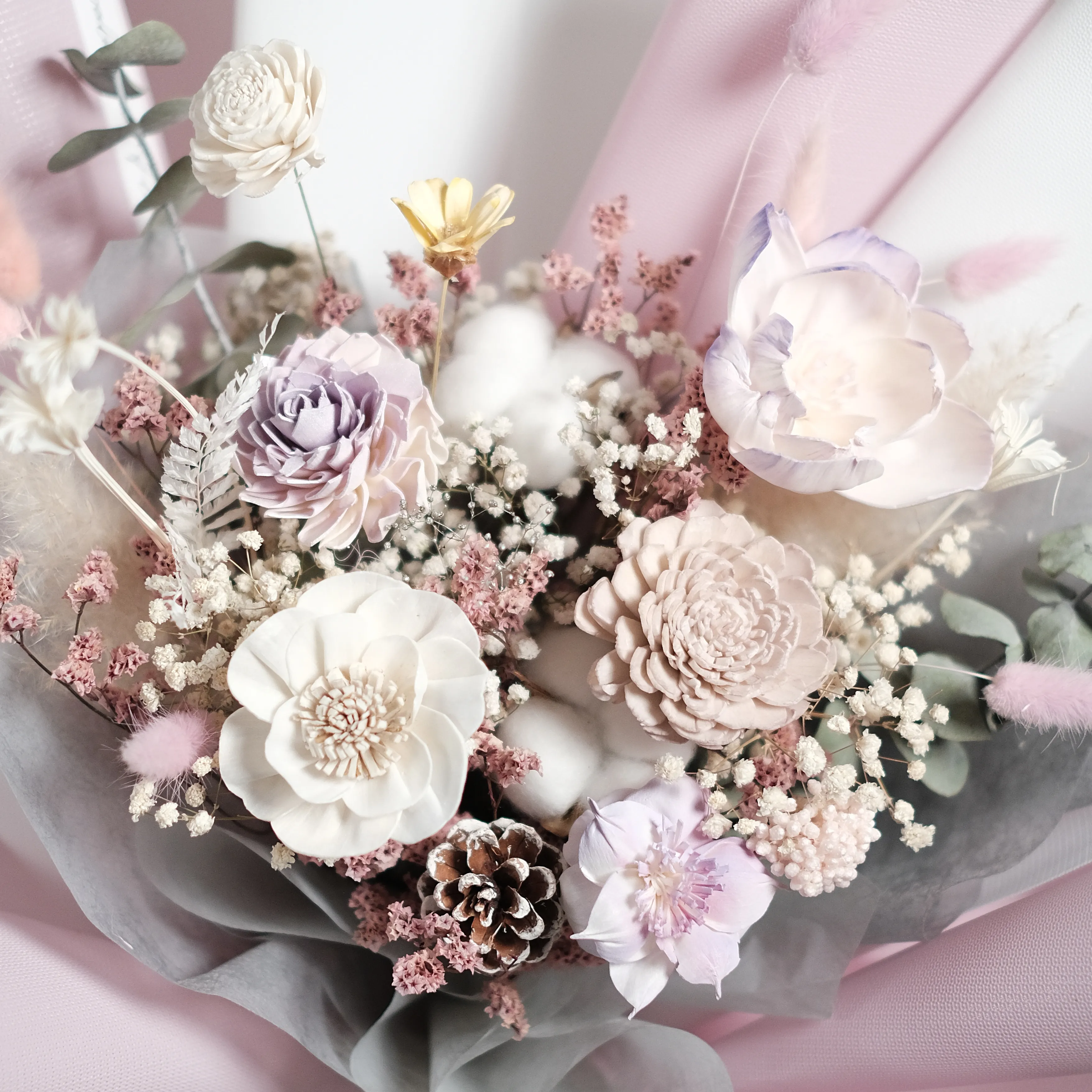 索拉花乾燥花束 · 夢幻紫