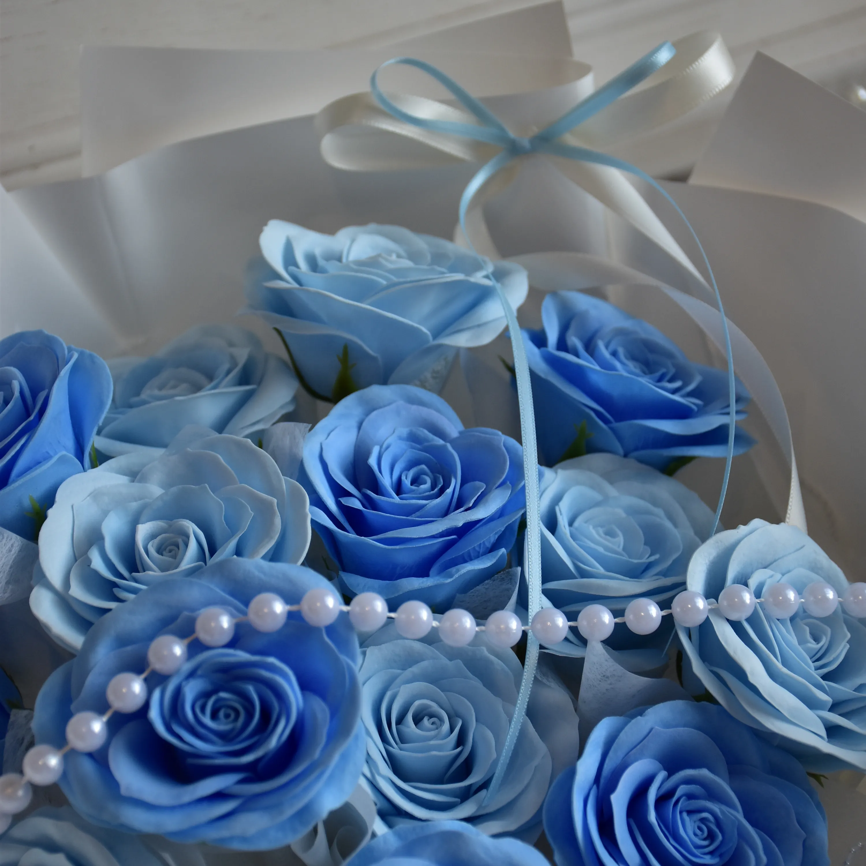 珍珠鍊香皂花束