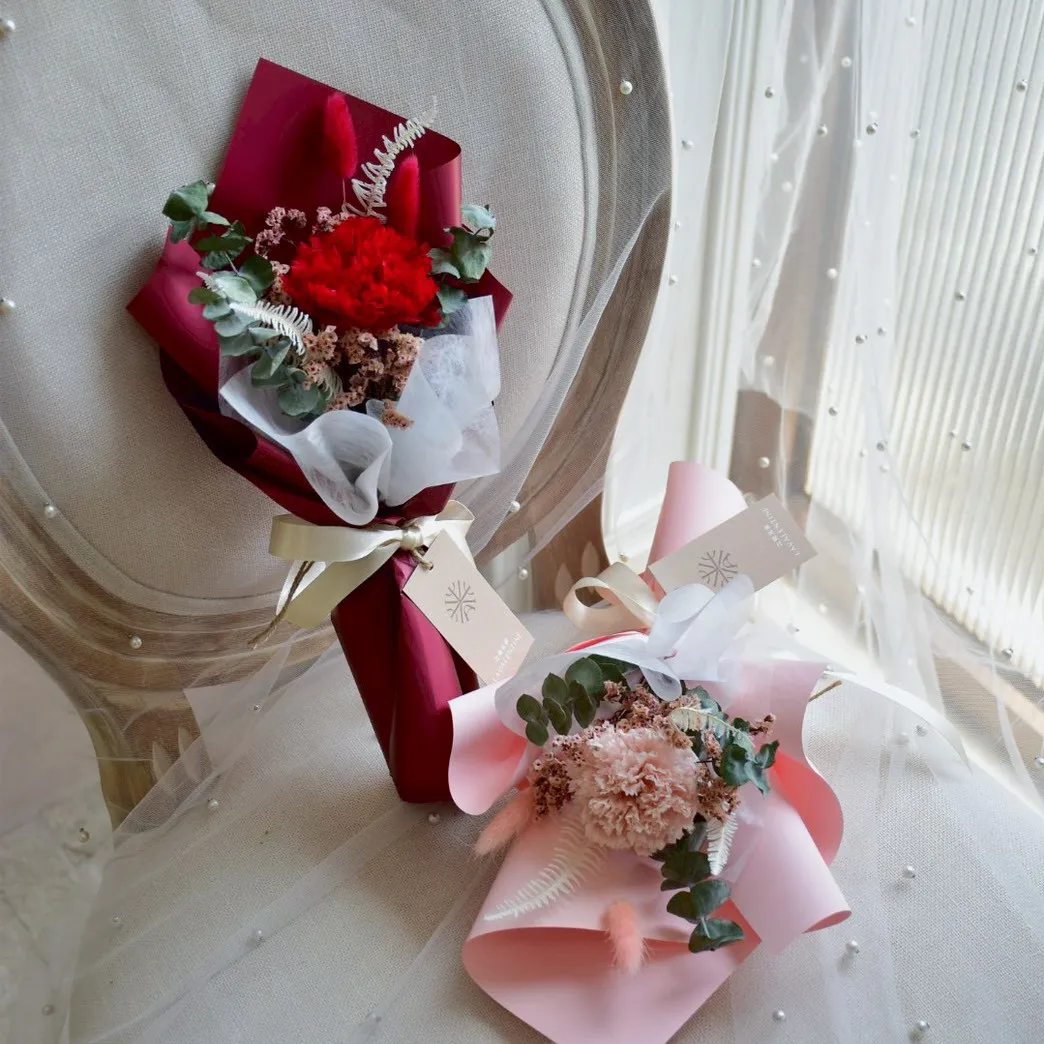 單朵永生康乃馨花束