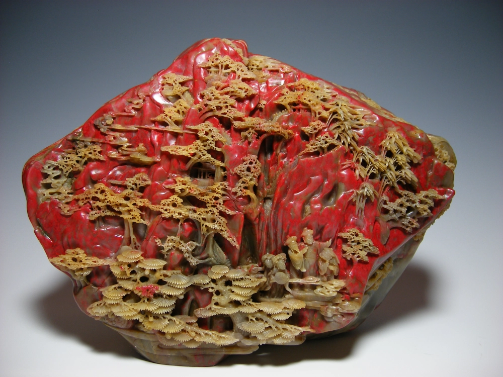 昌化雞血石雕件