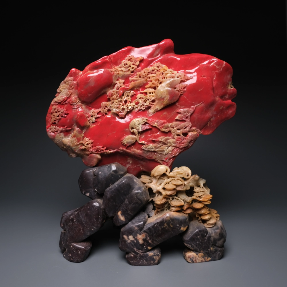 昌化雞血石雕件