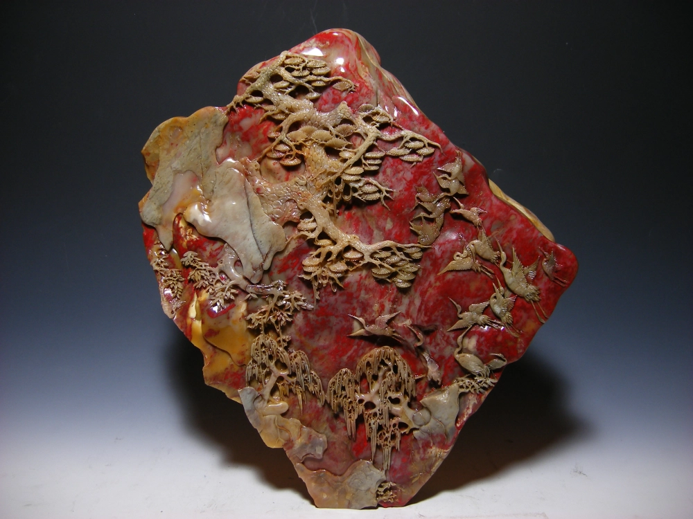 昌化雞血石雕件