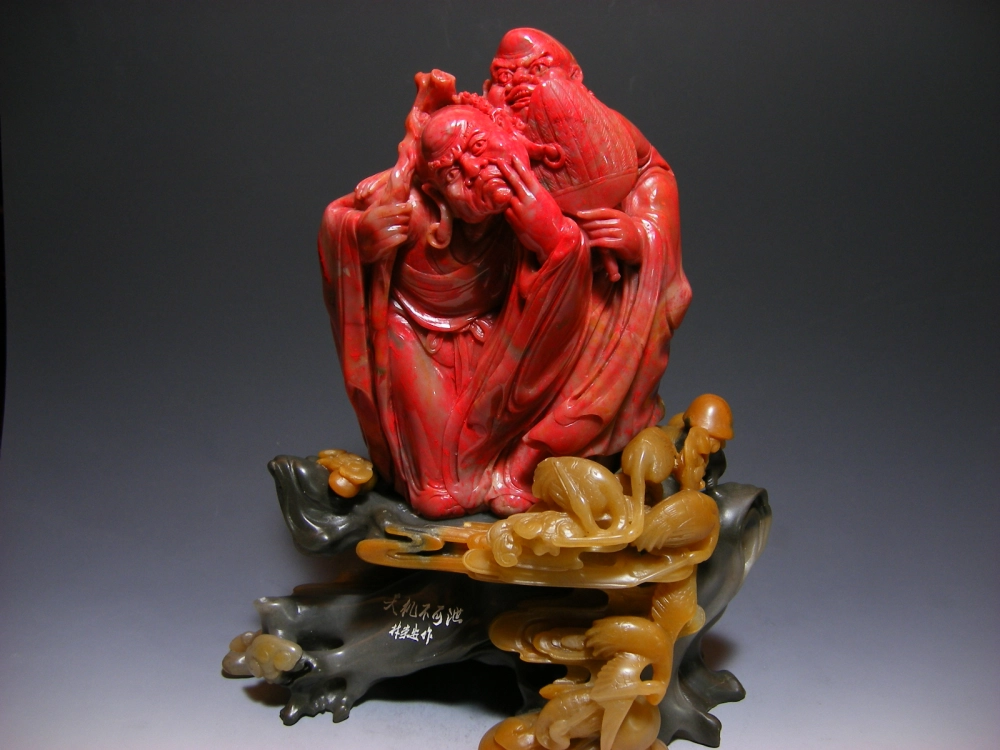 昌化雞血石雕件