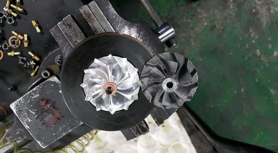 渦輪增壓器 五軸加工機制造台灣稱（鍛葉）