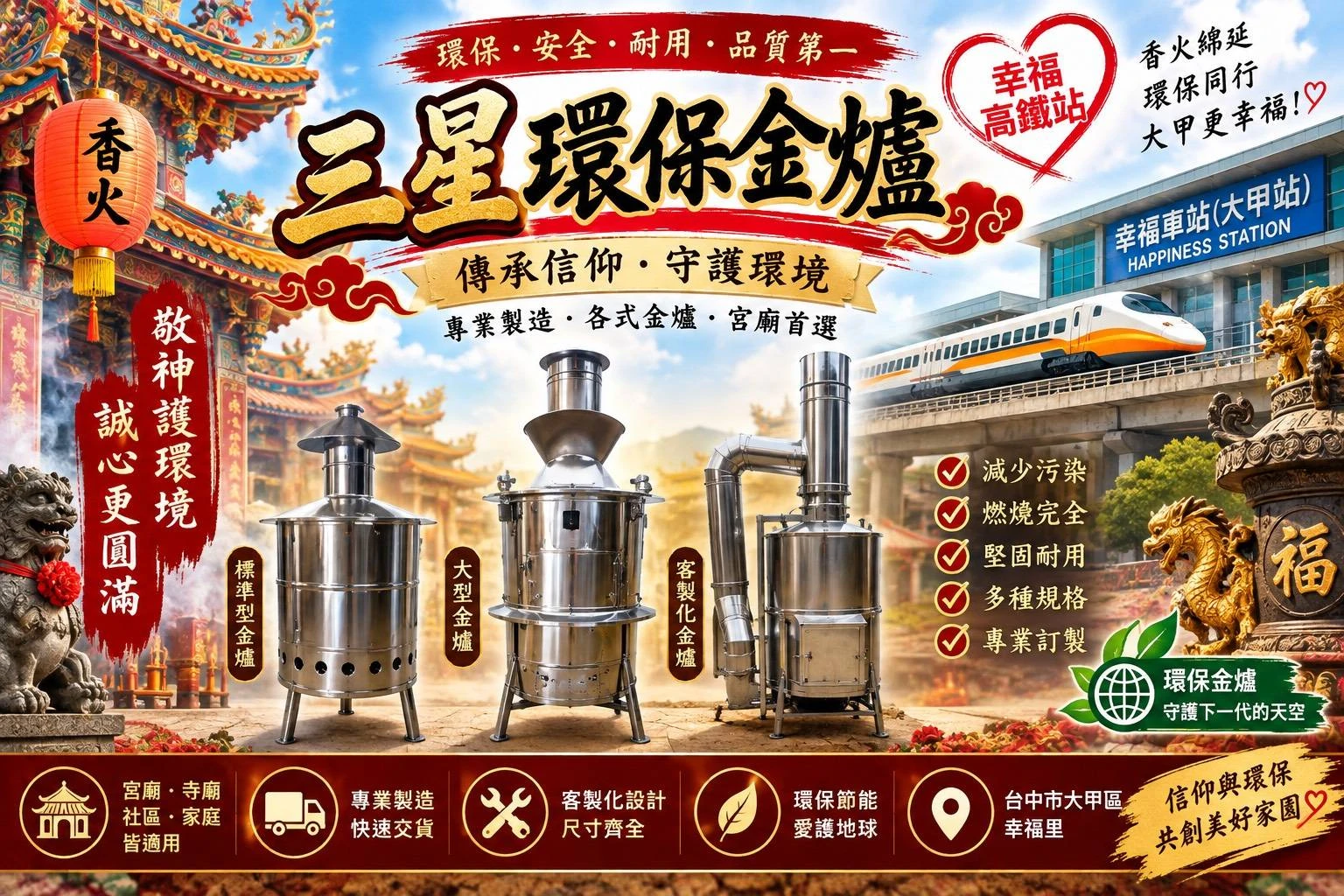上介旺金爐-旋風環保金爐