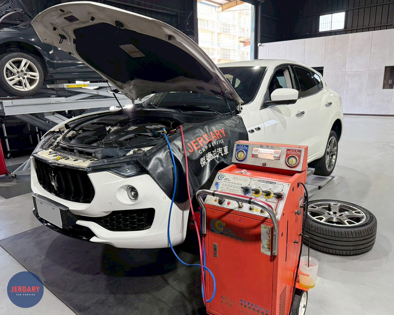 瑪莎拉蒂 Levante 冷氣不冷：傑德瑞汽車，冷氣專業維修，壓縮機、散熱片、膨脹閥更換，冷媒填充！