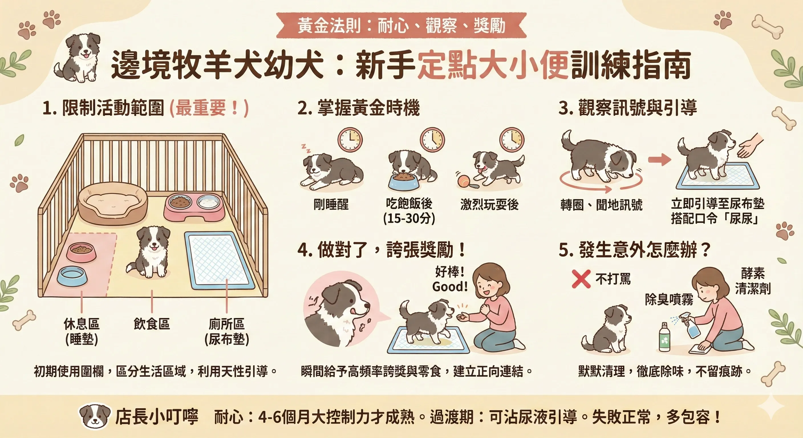邊境牧羊犬訓練教學：3招教會定點大小便