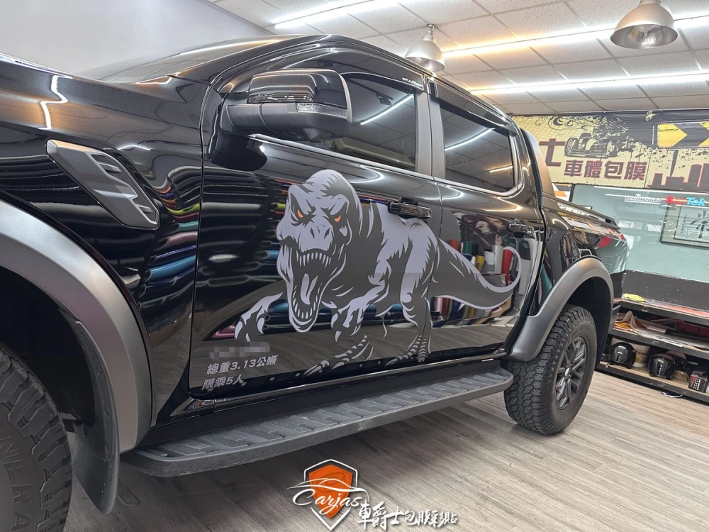FORD RAPTOR 客製化暴龍車身彩貼、車標改色貼膜