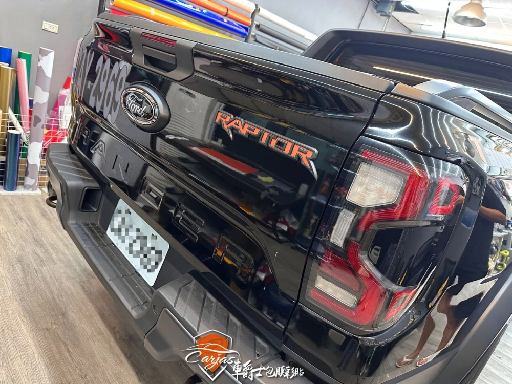 FORD RAPTOR 客製化暴龍車身彩貼、車標改色貼膜