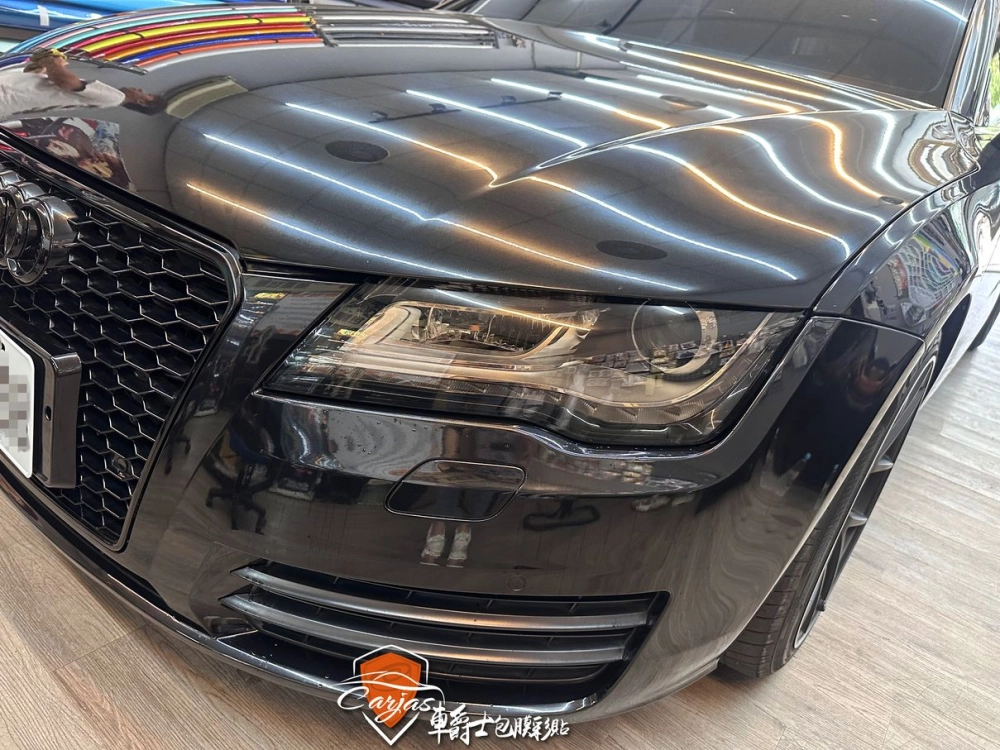 AUDI A7 大燈、尾燈茶色燻黑自體修復犀牛皮保護包膜