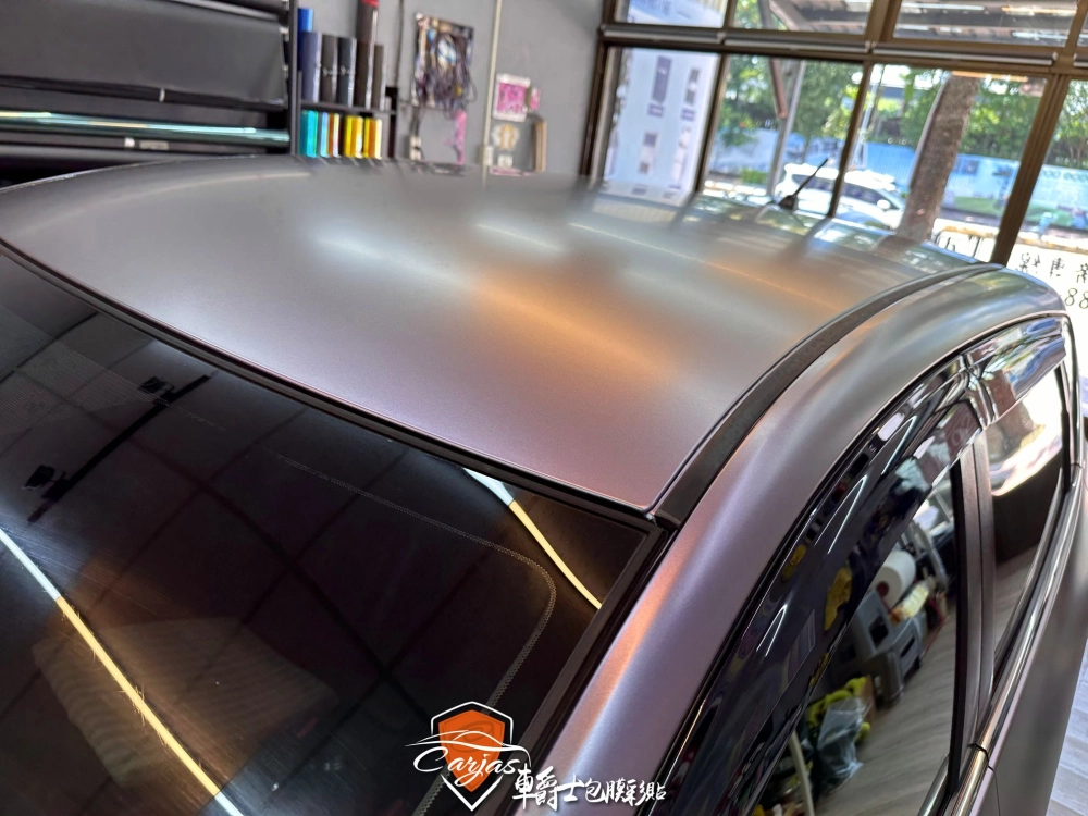 NISSAN TIIDA 消光綢緞灰紫全車改色包膜