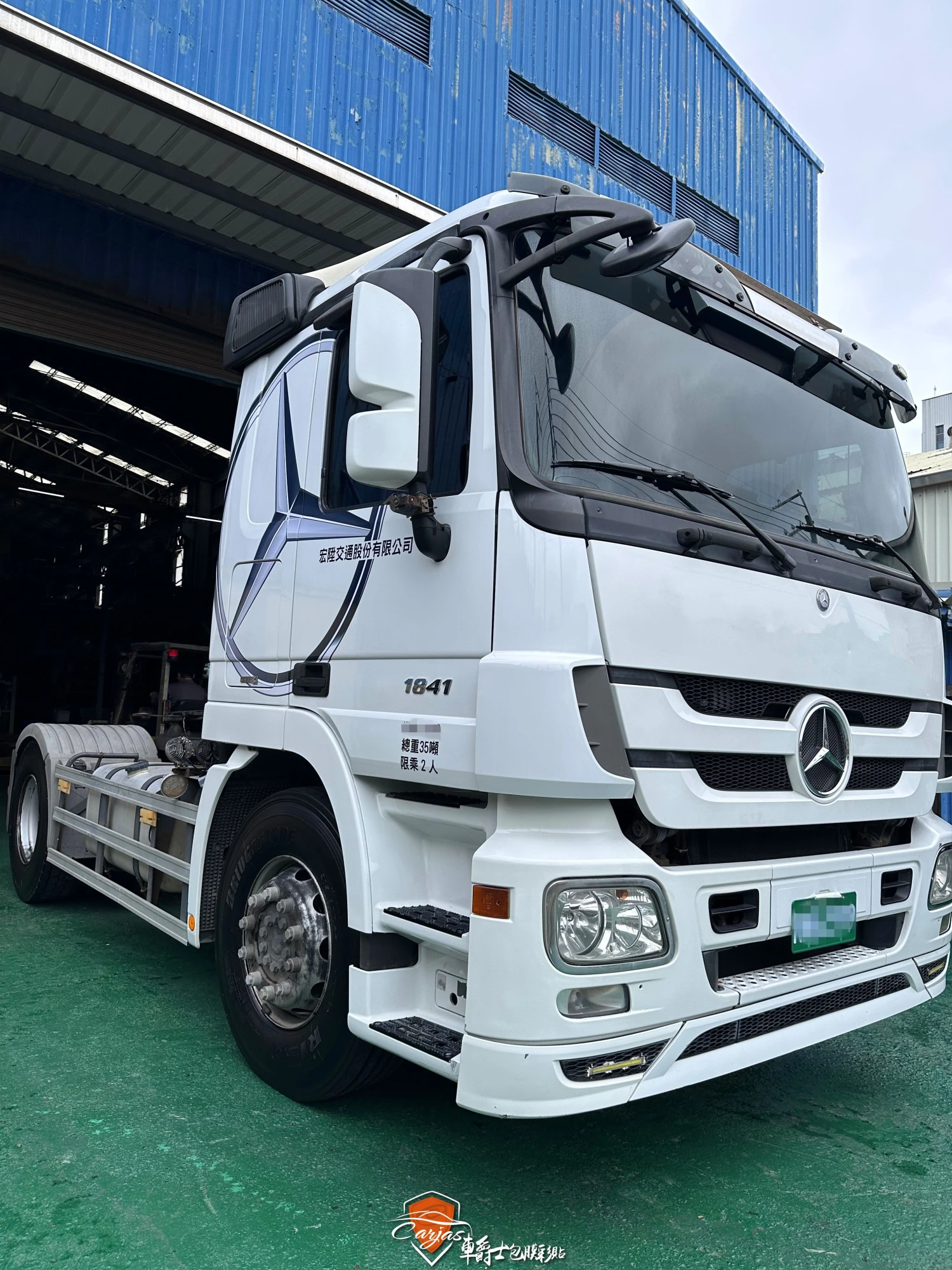 BENZ ACTROS 35噸大貨車頭車門車身彩貼
