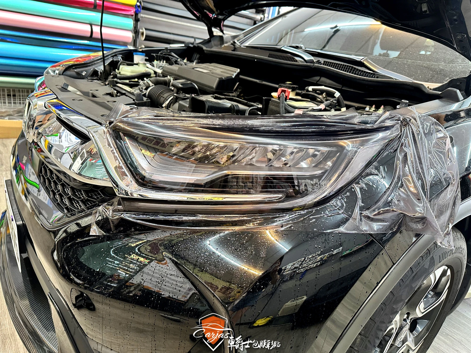 HONDA CR-V 大燈微燻黑改色包膜
