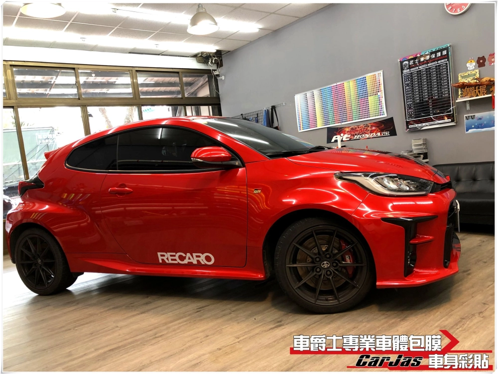 TOYOTA GR YARIS 水晶紅改色包膜