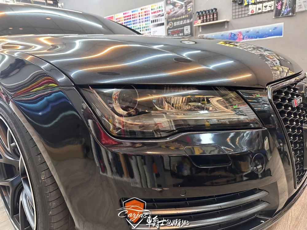 AUDI A7 大燈、尾燈茶色燻黑自體修復犀牛皮保護包膜