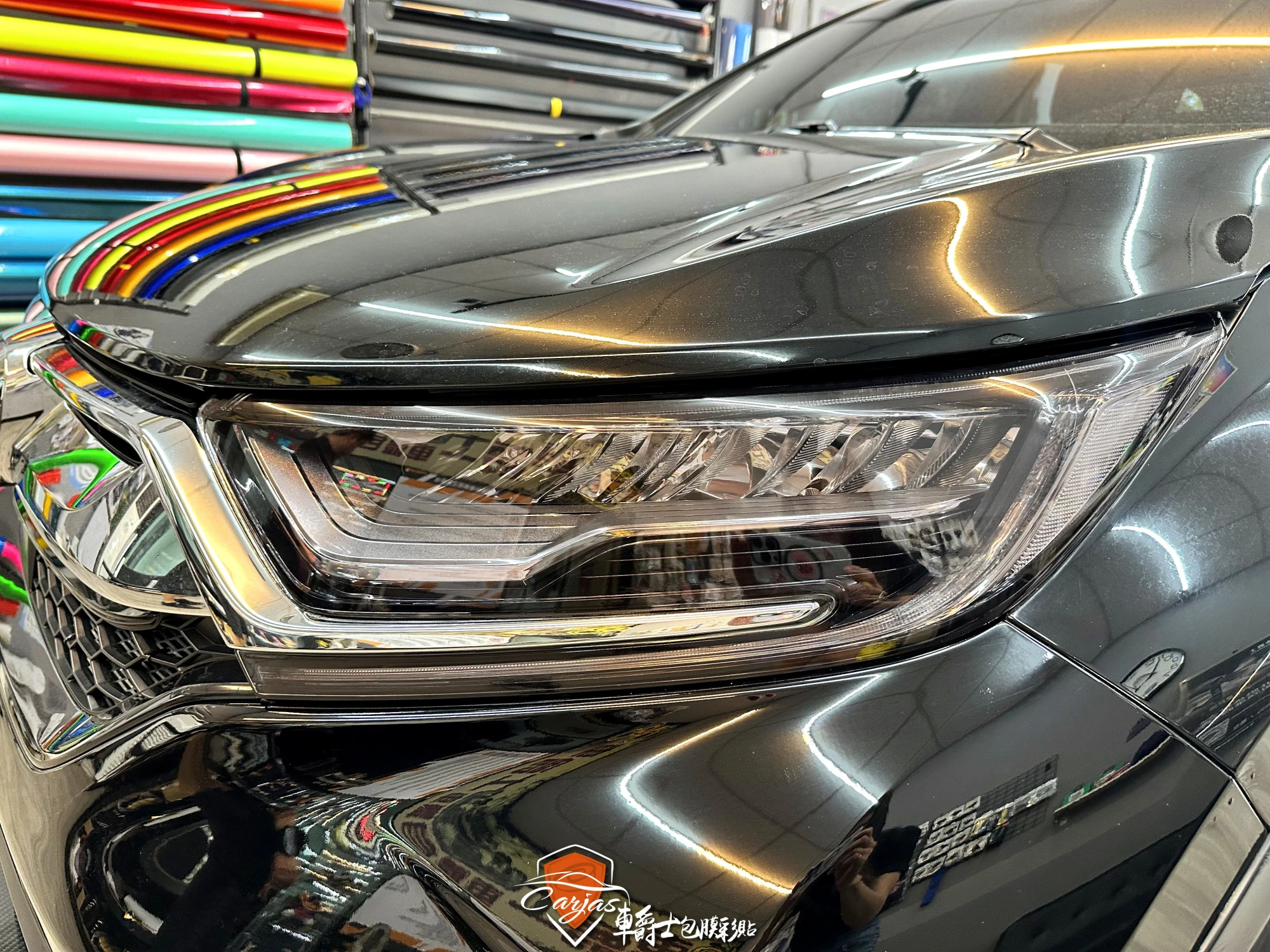 HONDA CR-V 大燈微燻黑改色包膜
