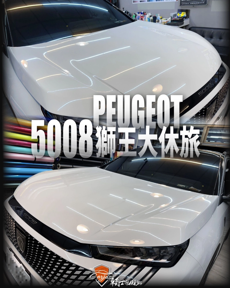 PEUGEOT 5008 車頭迎風面 TPU自體修復透明犀牛皮保護膜