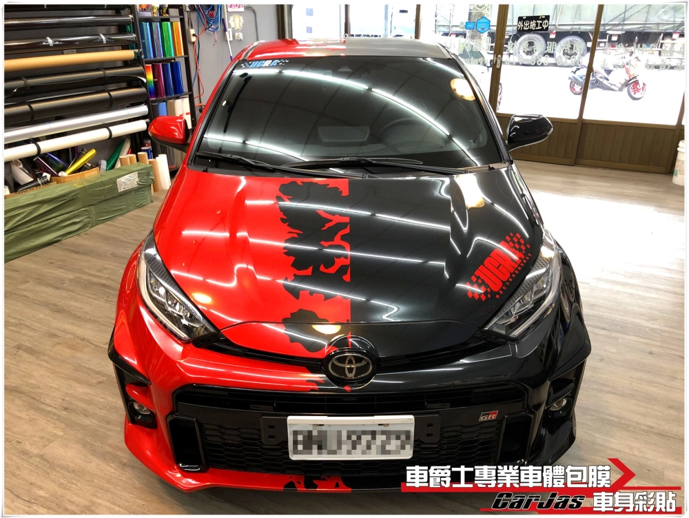 TOYOTA GR YARIS 水晶紅改色包膜