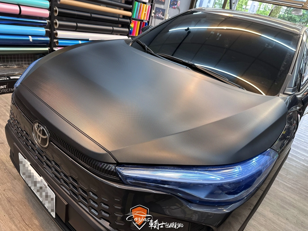 TOYOTA COROLLA CROSS 引擎蓋3D黑卡夢改色包膜