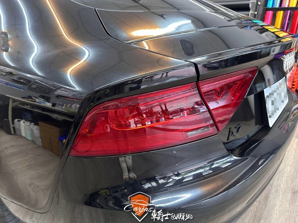AUDI A7 大燈、尾燈茶色燻黑自體修復犀牛皮保護包膜