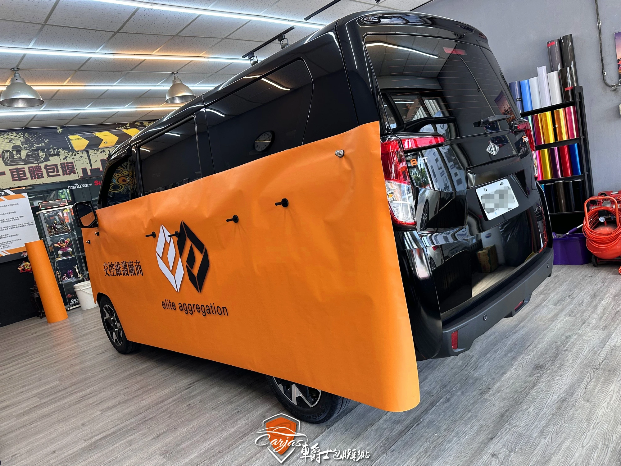 中華菱利VERYCA A180 客製化工程車車身彩貼&前蓋TPU透明保護膜