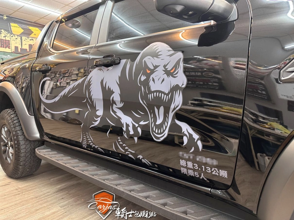 FORD RAPTOR 客製化暴龍車身彩貼、車標改色貼膜