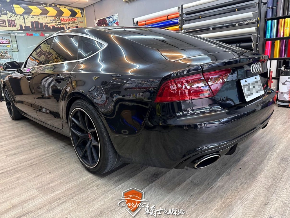 AUDI A7 大燈、尾燈茶色燻黑自體修復犀牛皮保護包膜