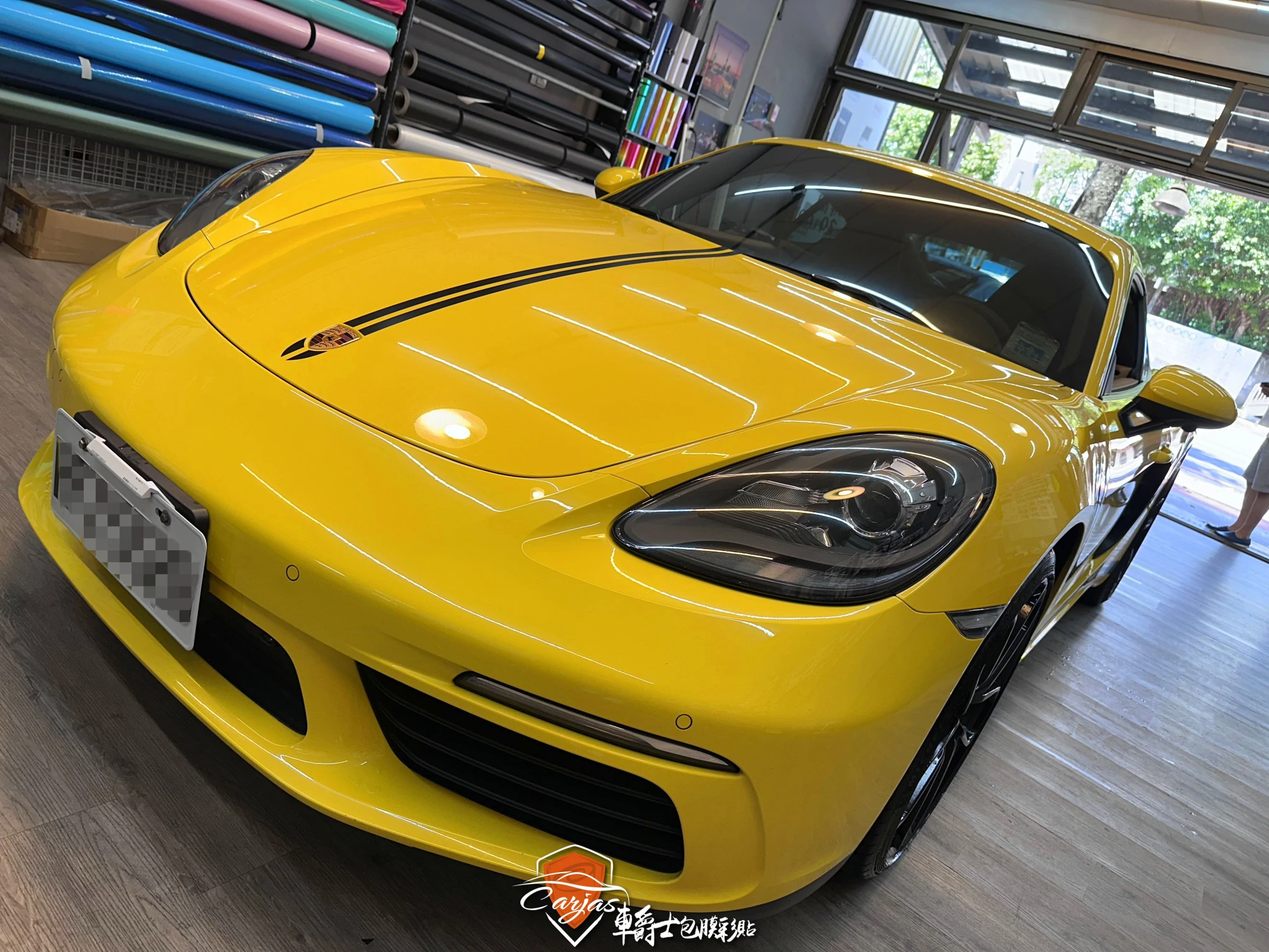 PORSCHE 718 GTS 客製化運動線條車身彩貼
