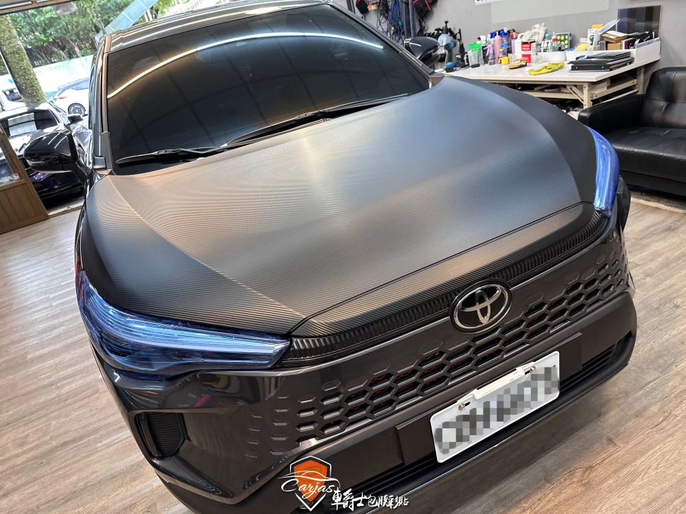 TOYOTA COROLLA CROSS 引擎蓋3D黑卡夢改色包膜
