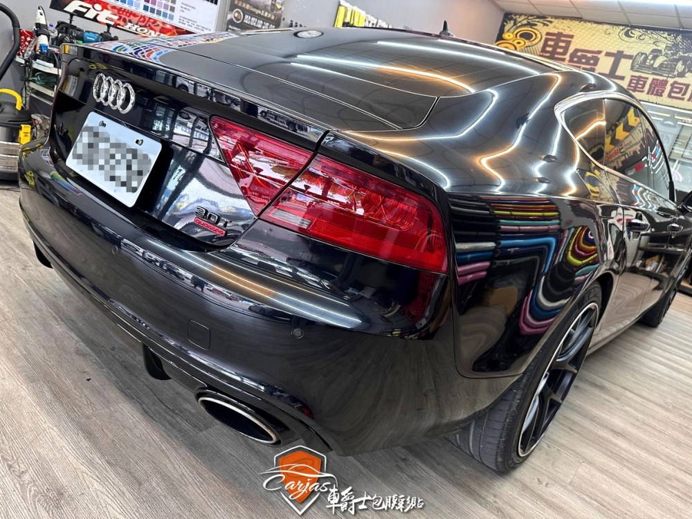 AUDI A7 大燈、尾燈茶色燻黑自體修復犀牛皮保護包膜
