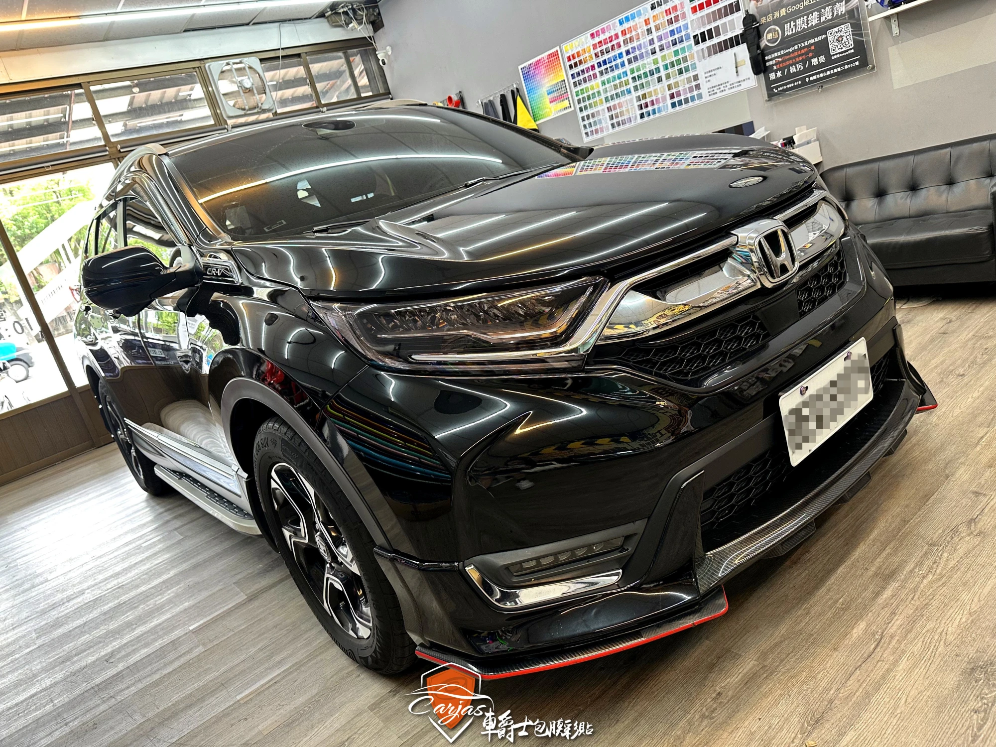 HONDA CR-V 大燈微燻黑改色包膜