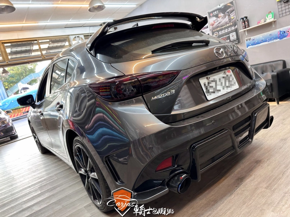 MAZDA3  大燈淺黑、尾燈燻黑自體修復犀牛皮保護膜