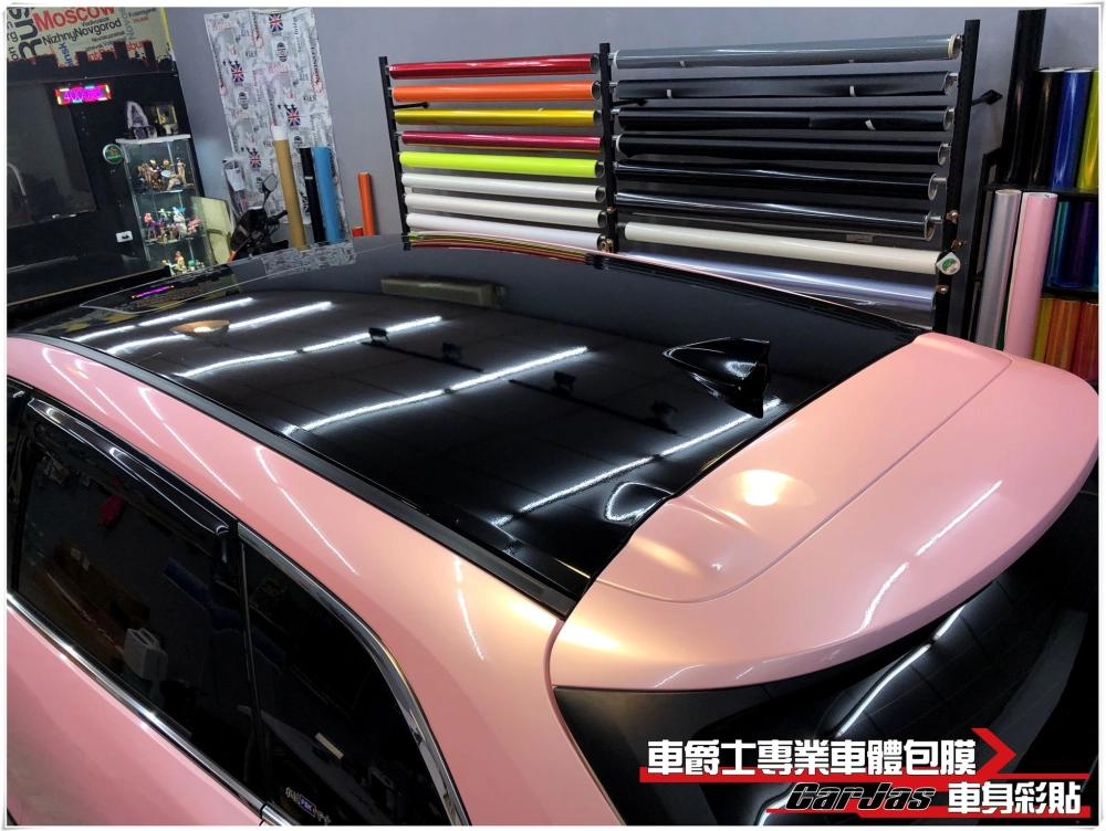 MAZDA CX-9 全車櫻花粉/高亮黑改色包膜