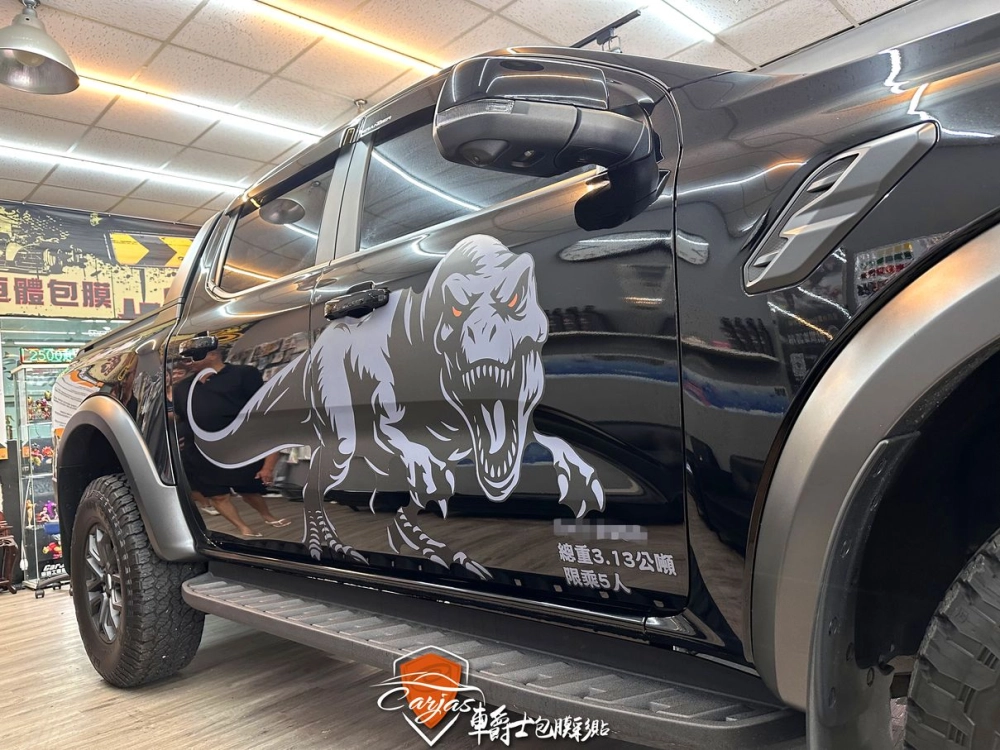 FORD RAPTOR 客製化暴龍車身彩貼、車標改色貼膜