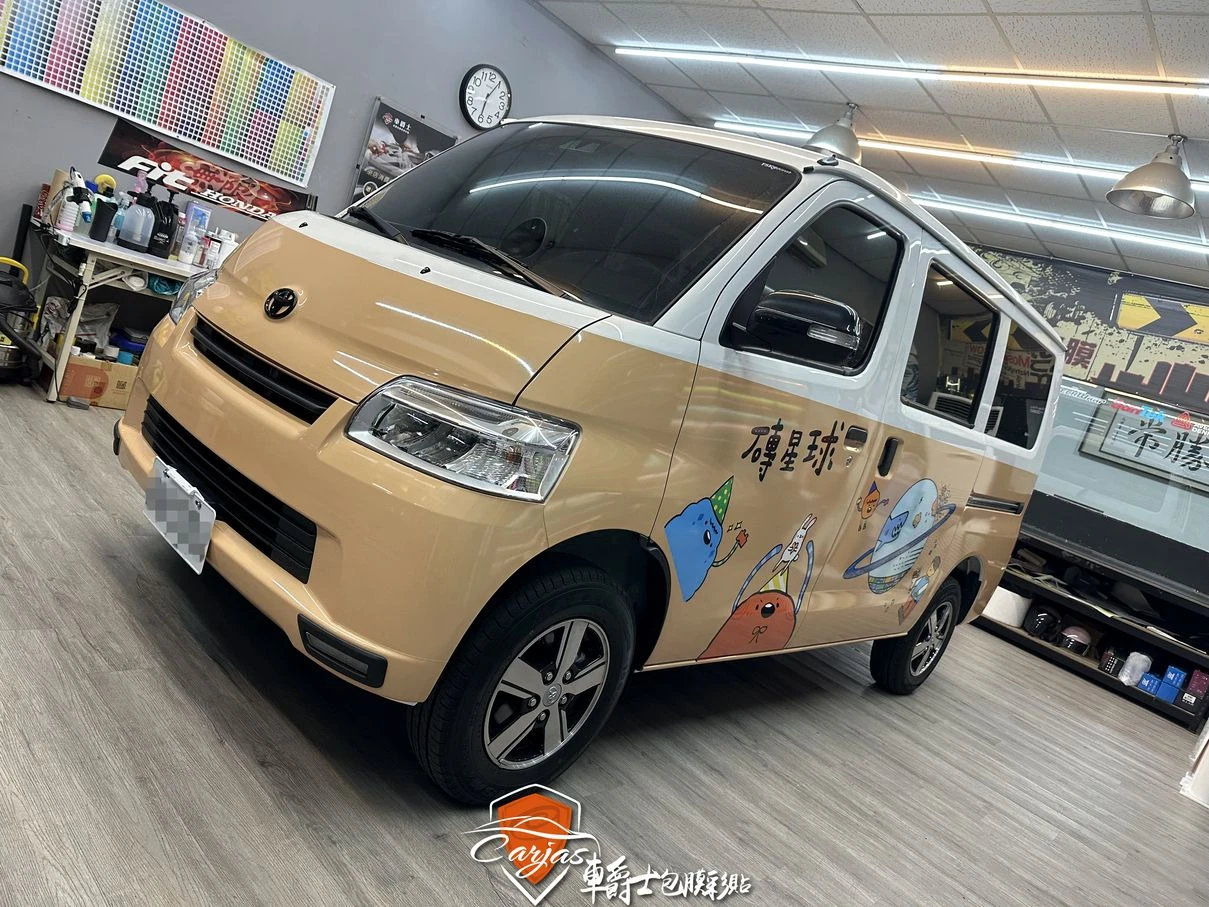 TOYOTA TOWN ACE 磚星球企業形象車體廣告車身彩貼