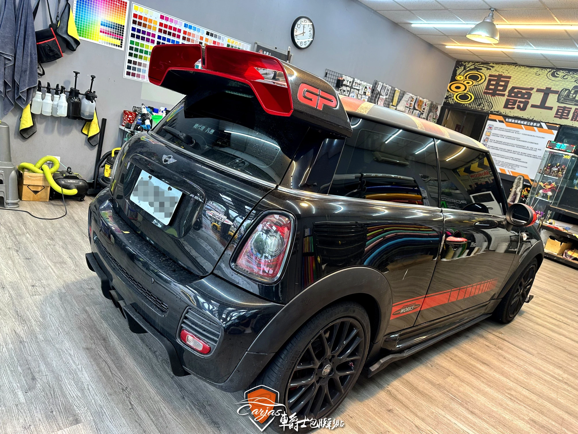 MINI COOPER客製化米字旗車頂彩貼