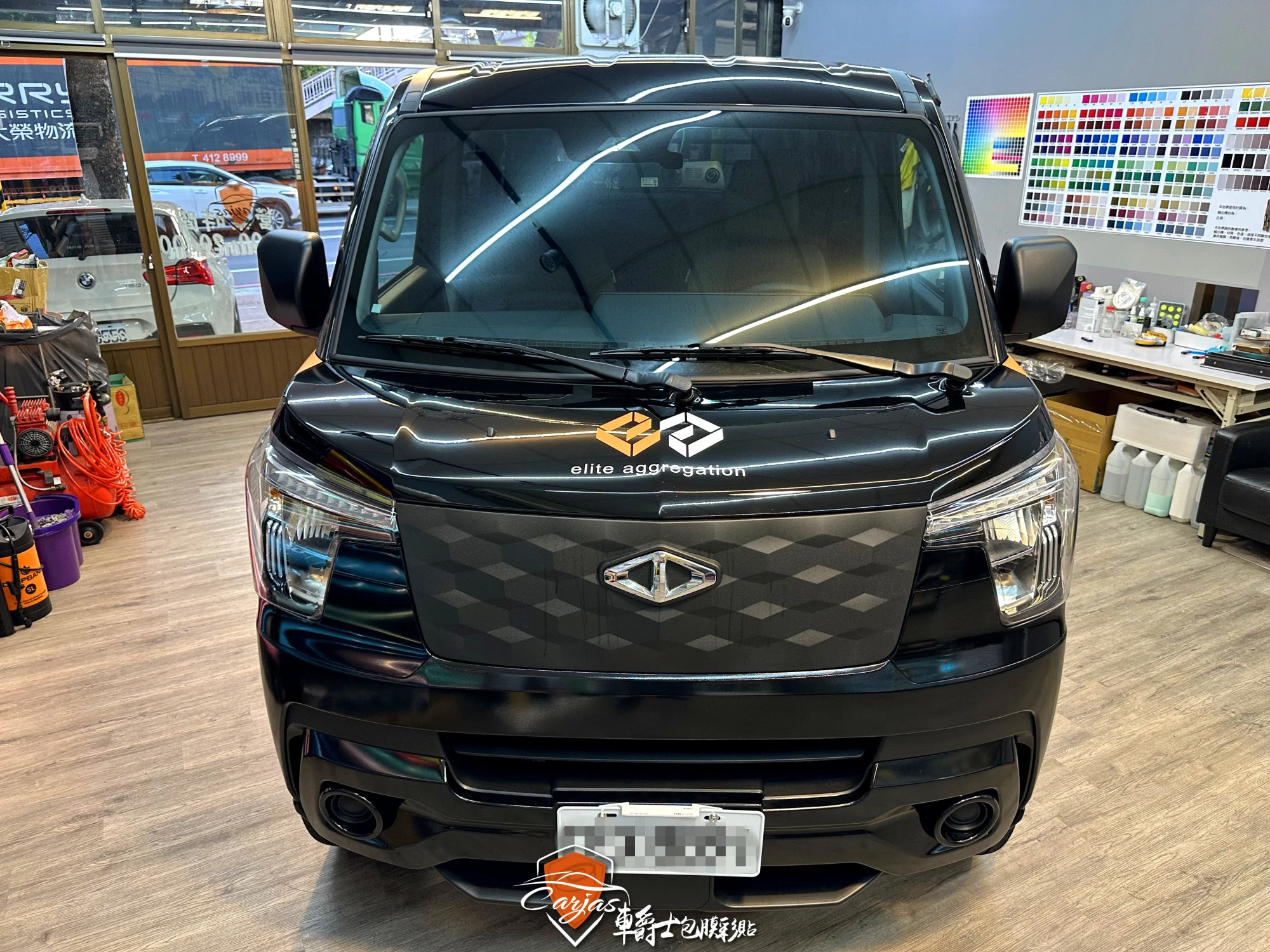 中華菱利VERYCA A180 客製化工程車車身彩貼&前蓋TPU透明保護膜