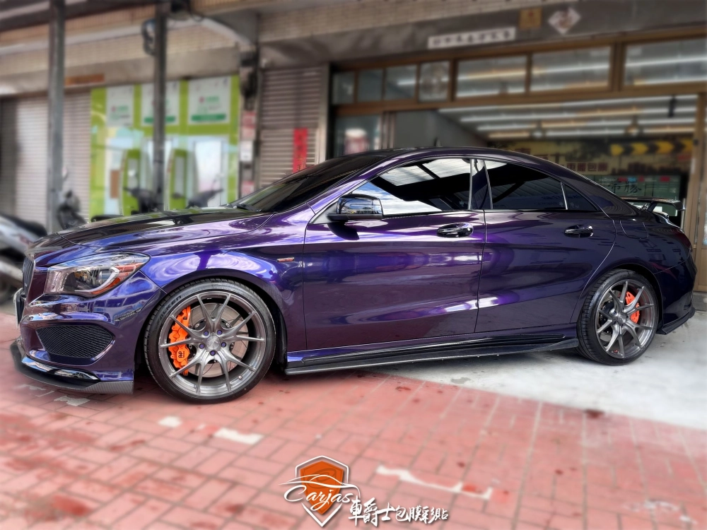 BENZ CLA 全車鑽石黑幻紫改色包膜