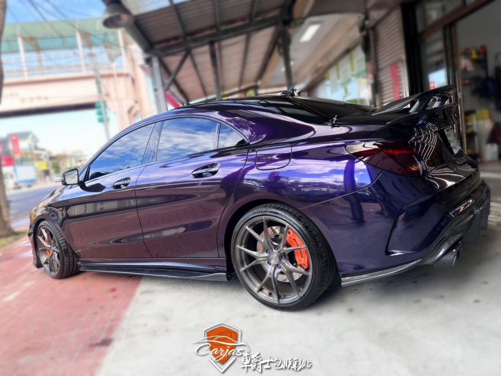 BENZ CLA 全車鑽石黑幻紫改色包膜
