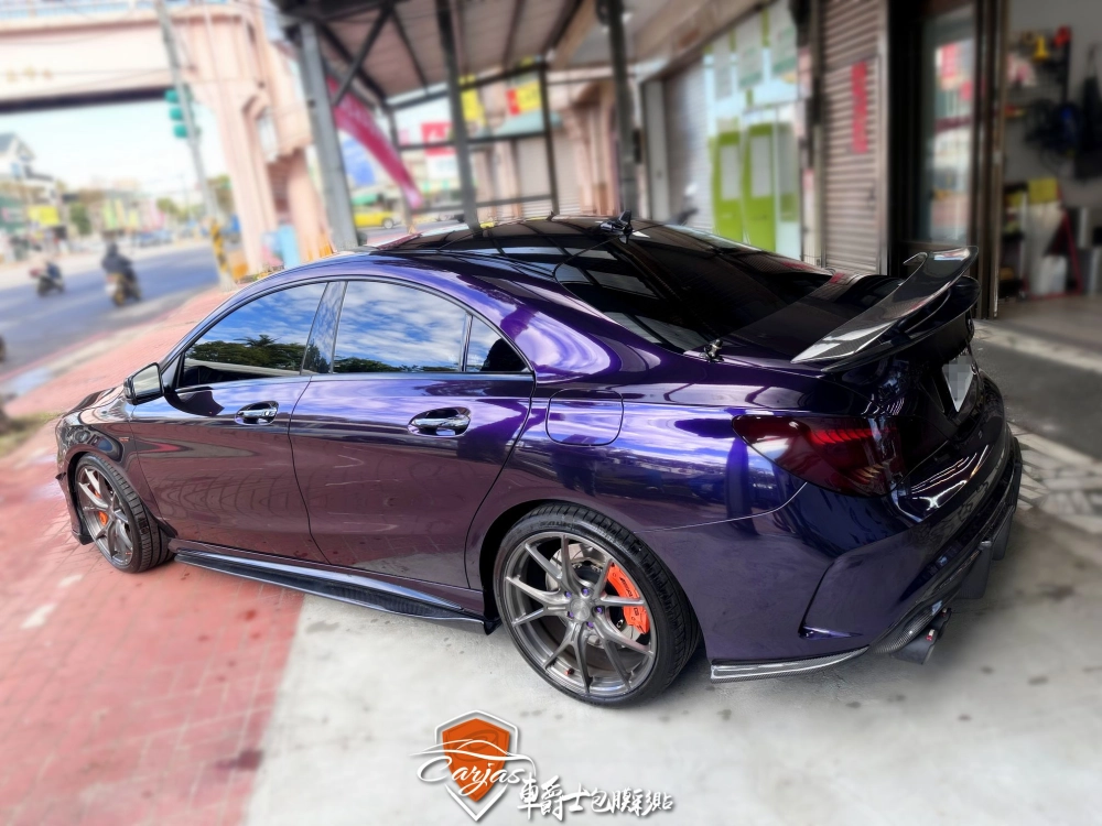 BENZ CLA 全車鑽石黑幻紫改色包膜