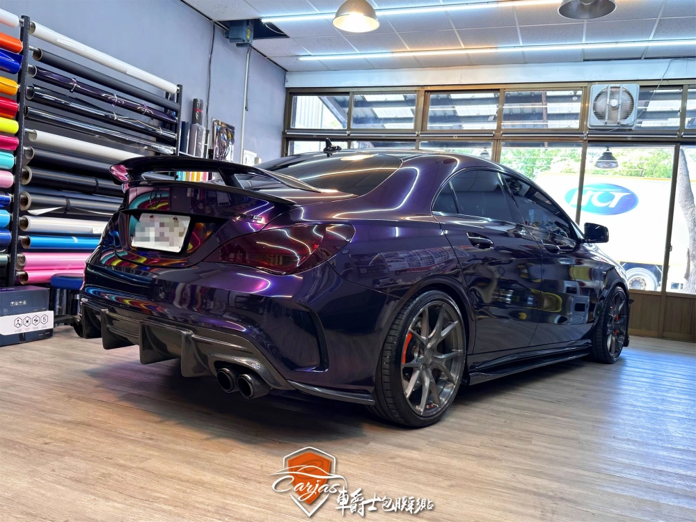 BENZ CLA 全車鑽石黑幻紫改色包膜