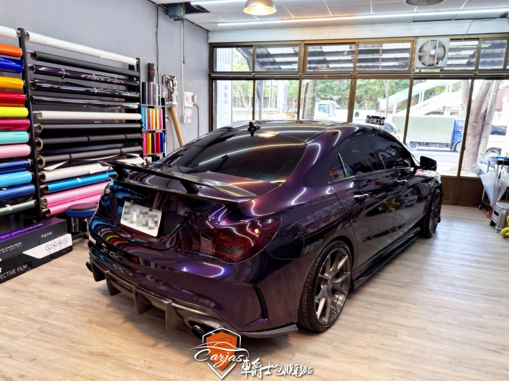 BENZ CLA 全車鑽石黑幻紫改色包膜