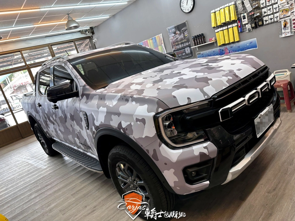 FORD RANGER 全車雪地迷彩改色包膜