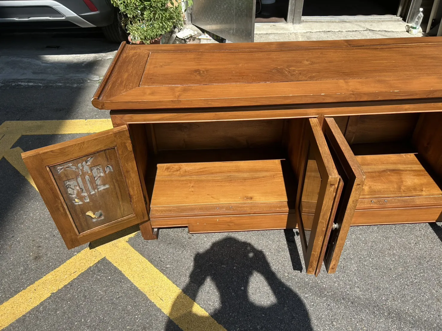 柚木電視櫃＄12800