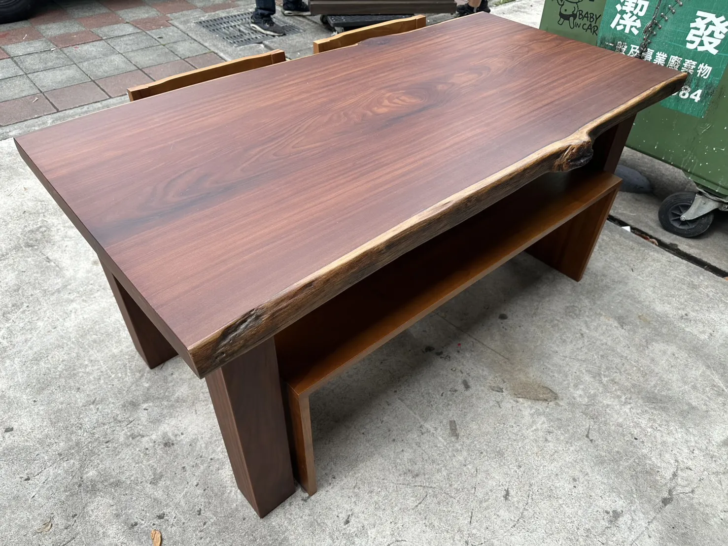 原木餐桌椅＄16800